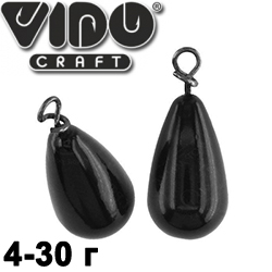 Vido Craft Груз Крашеный "Колокол" с быстросъемной застежкой цвет Черный