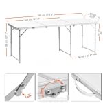 Стол складной трехсекционный 180х60х70 (алюминий) без чехла Nisus (Т-N-625-A)