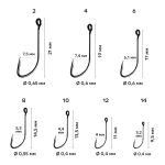 Одинарный крючок CF S hook №2 10 шт, черный