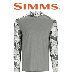 Simms Bugstopper Solarflex Hoody, Cinder/Regiment Camo Cinder
