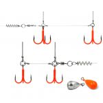 Оснастка цветной стингер со спиралью Spring Lock Big Size, размер XXL