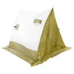 Палатка зимняя "Следопыт" 2-скатная, Oxford 210D PU 1000, цв. оливковый/белый