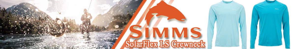 Simms SolarFlex LS Crewneck - Solid, Meridian Heather