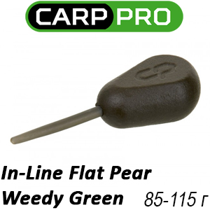Carp Pro In-Line Flat Pear Weedy Green