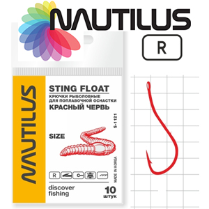 Nautilus Sting Float Красный червь S-1121R