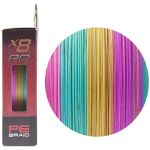 Шнур Ruzza X8 PC 150м Multicolor 0,165мм 7,3кг/16lb