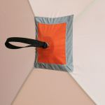 Палатка зимняя куб "Следопыт" 2,1 х2,1 м, Oxford 210D PU 1000, S по полу 4,4 кв.м, цв. оранжевый/белый (PF-TW-06)