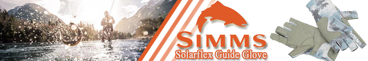 Simms Solarflex Guide Glove, Hex Flo Camo Grey Blue