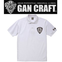 Gan Craft Shield Logo Polo Shirt #White