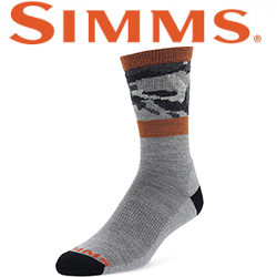 Simms Daily Sock, Woodland Camo Steel