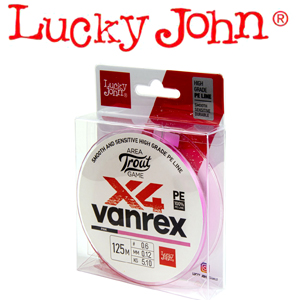 Lucky John Vanrex Area Trout Game х4 Braid Pink 125м
