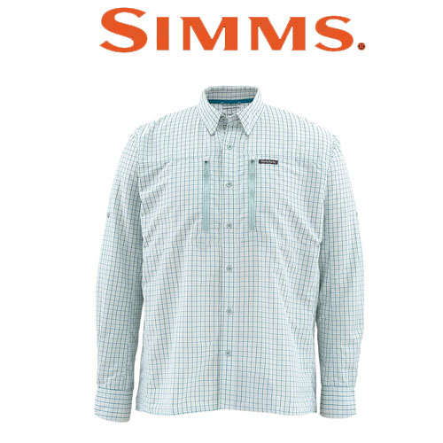 Simms Bugstopper LS Shirt Seafoam Plaid