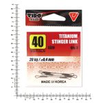 Соединительное титановое звено для стингера Vido Craft 40 мм, толщ. 0,5 мм, 25 кг, 3 шт/уп VD-TiSLN-05-40(3)