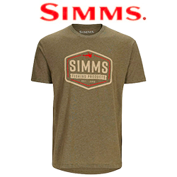 Simms Fly Patch T-Shirt, Military Heather