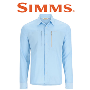 Simms Intruder BiComp Fishing Shirt, Sky