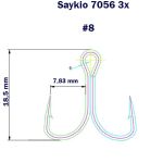 Крючки тройные Saikyo 7056 TN 3X № 8 (10шт)