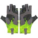 Перчатки для рыбалки летние Aquatic UPF50+ (цвет: camo lime khaki, размер L/XL)