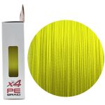 Шнур Ruzza X4 150м Fluo Yellow 0,16мм 9,1кг/20lb