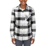 Рубашка Simms Women's Sunset Flannel LS Shirt, Grey Heather Buffalo Plaid, S