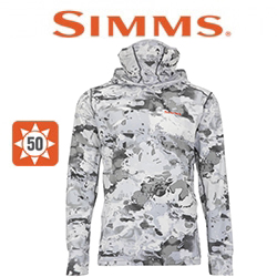 Simms SolarFlex Guide Cooling Hoody, Cloud Camo Grey