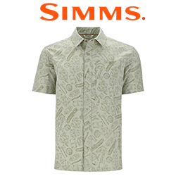 Simms Tailout SS Shirt, Camp Pale Pine