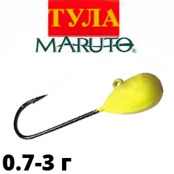 Мормышка горизонтальная Тула Maruto жёлтая