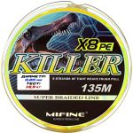Леска плетёная Mifine Killer X8 PE 135m 50008-10
