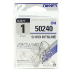 Одинарный крючок Owner 50240 Shiro Kitsune, белый 50240-08