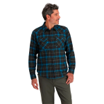 Рубашка Simms Santee Flannel LS Shirt, Black/Bright Blue Window Pane Ombre, XXL