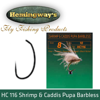 Hemingway's HC 116 Shrimp & Caddis Pupa Barbless