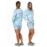 Термофутболка Simms Women's Solarflex UltraCool Hoody, Cloud Camo Blue, S