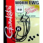 Крючок Gamakatsu Worm Offset Silicon Stopper №4/0 (4шт.)