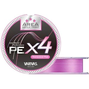 Плетеный шнур Varivas Super Trout Area PE x4 [Tournament Pink] 75m #0.175 (5.5lb) (4513498128034)