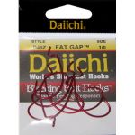 Крючок офсетный Daiichi Fatgap цвет Red, 5 шт. в уп. №1/0