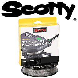 Scotty Трос стальной с карабинами