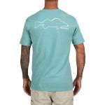 Футболка Simms Walleye Outline T-Shirt, Oil Blue Heather, M