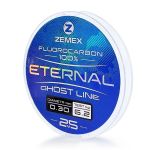 Леска флюорокарбон Zemex Eternal 100% Fluorocarbon 25m, d 0.10 mm, 0.8 kg, clear