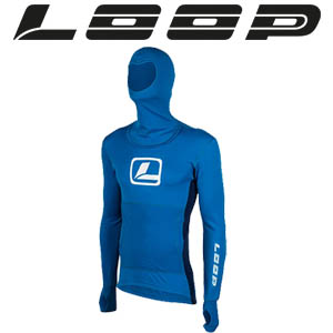Loop Wool Hood Sweater Blue Sapphire