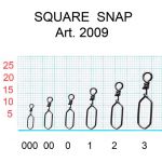 Застежка Fish Season Square Snap, №2 (20 кг), (упак. 7 шт)