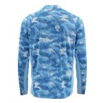 Термофутболка Simms Solarflex LS Crewneck - Print, Hex Camo Sky Blue, M