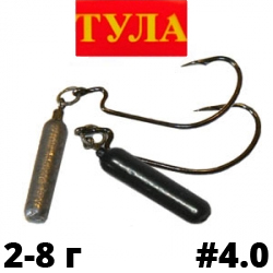 Тула Джиг-риг на офсетном крючке №4