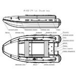 Надувная лодка ПВХ Фрегат M-400 FM Lux зеленый