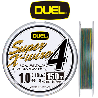 Duel PE Super X-Wire 4 150м 5Color-Yellow Marking