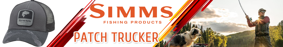 Simms Patch Trucker, Hex Camo Carbon