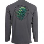 Футболка Grundens Tech Tee LS Shirt, Kraken Print Anchor, S