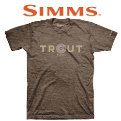 Simms Reel Trout T-Shirt Brown Heather