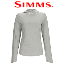 Simms Women's SolarFlex Hoody, Cinder Heather