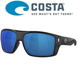 Costa Diego 580P Matte Black/Blue Mirror