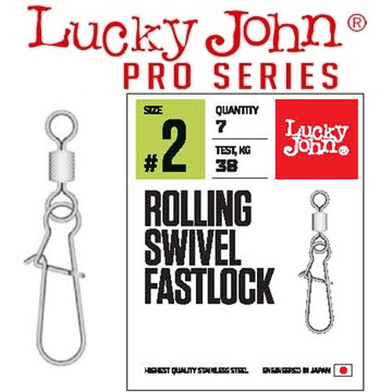 Lucky John Pro Series Rolling Swivel Fastlock