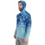 Футболка FHM Mark Hoodie V2 Принт голубой/мятный 4XL